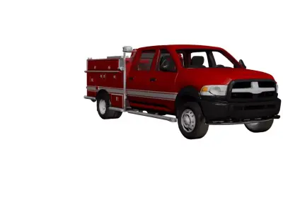Pickup Fire Truck 3D Model Light Duty Emergency Response  3D model