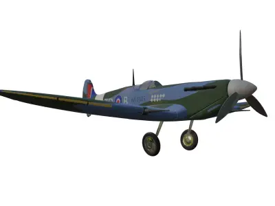 Spitfire MkVB Low-poly 3D model
