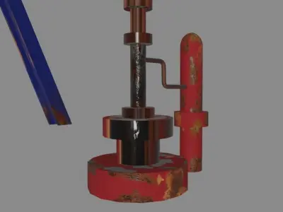 Oil Pump Low-poly 3D model purchase