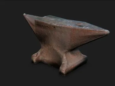 Anvil -low poly 3D modeling Low-poly 3D model