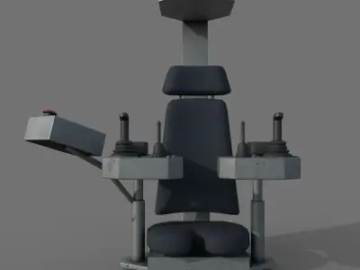 Control panel with joysticks - crane or gantry Low-poly 3D model