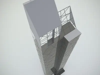 Hotel and business center 3D model
