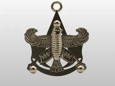 Cyrus the Great Achaemenid Persian Flag  Pendant 3D print model