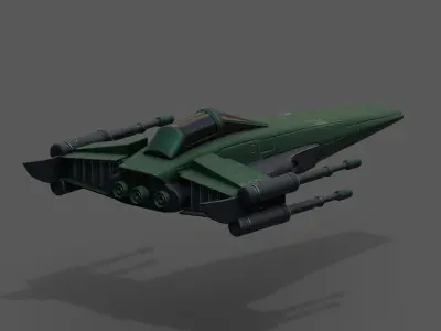 Spaceship scifi starship futuristic spacecraft space millitary  Low-poly 3D model