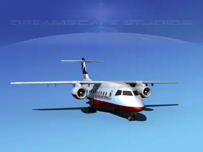 Dornier 328Jet Scot Airways 3D model