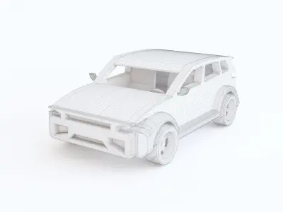 Wooden toy car 11 3D model