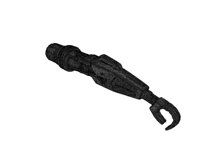 Cybernetic Arm Carbon Fiber Blue 3D model