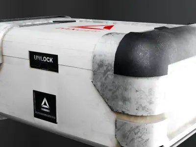 Luggage box on a spaceship Game Assets item10 3D model