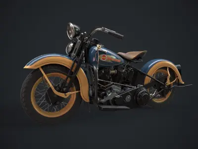 Motorcycle Low-poly 3D model get