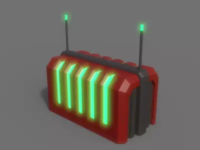 PBR Sci-Fi Building A15 Low-poly 3D model