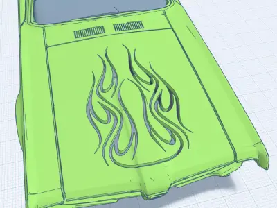 Custom Hoods addons for 67 Cougar Volume 5 3D print model