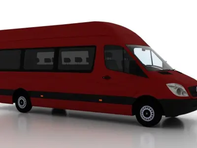 Mercedes Benz Sprinter L4H3 2009 Passenger UK 3D model