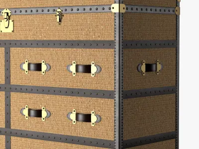 MAYFAIR RATTAN DOUBLE CHEST 3D model