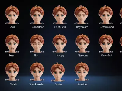 Blaze Carter - Stylized Game Ready Character Low-poly 3D model