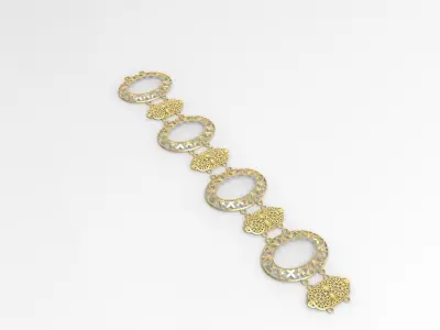 gold bracelet part 22 k c00007 3D print model