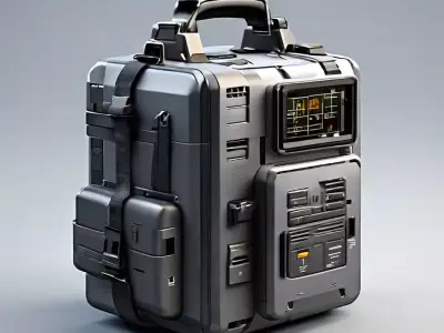 SciFi Utility Backpack HighTech Design Low-poly 3D model