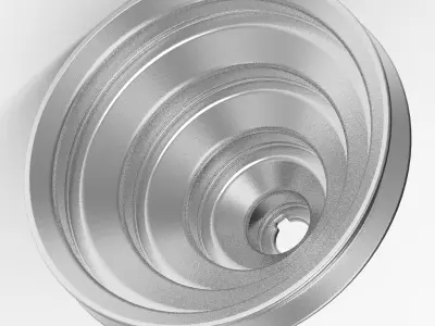 Step Cone Pulley 3D print model