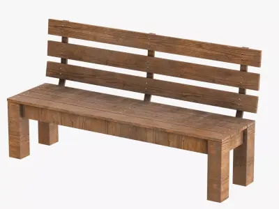 Park Bench 04 3D model
