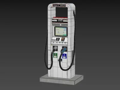 Electric Vehicle Charging Station Electrify America Part 1 3D model