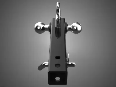 HOOK HITCH BALL MOUNT TRAILER SHANK RECEIVER DRAWBAR TOWING TOW 3D model