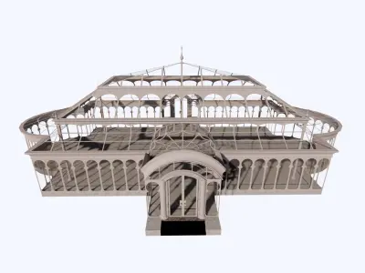 Glass building-Commercial building-building classic 3D model buy
