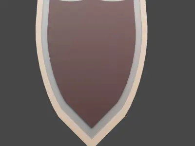 Low-Poly Shield Low-poly 3D model
