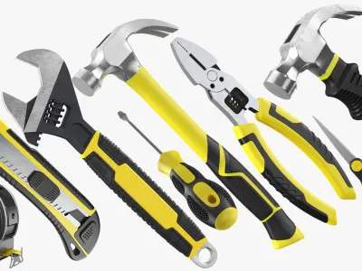 Eight Hand Tools Collection 3D model