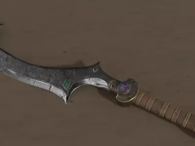 Khopesh Sword 01 Low-poly 3D model