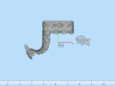 058 - Tiger - Lion Nail Pendant - Antique Work 3D print model