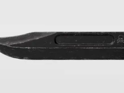 Military Knife Low-poly 3D model