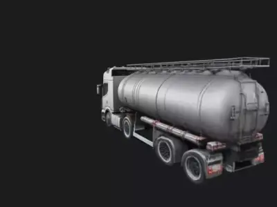 Tanker Truck 3D Model  Fuel Transport 3D model