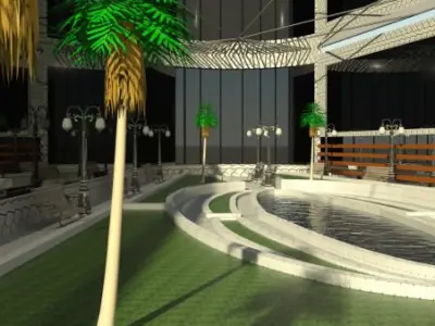 train station interior 3D model