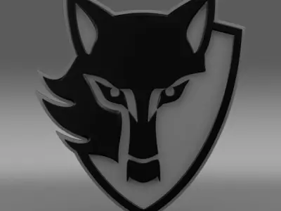 E wolf 3d logo 3D model