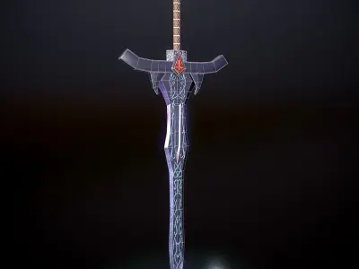 HIE Sword D180714 Low-poly 3D model