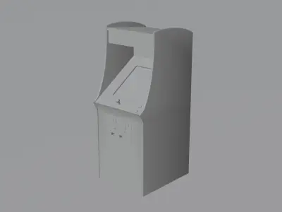 Retro Pac Man Arcade Machine 8K and 4K Textures Low-poly 3D model