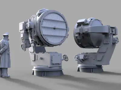 Flak Headlights  Bismarck 3D print model
