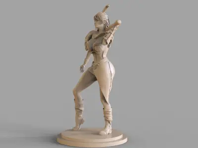 The Warrior Woman  3D print model