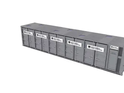 Battery Energy Storage System Container BESS PBR 3D model