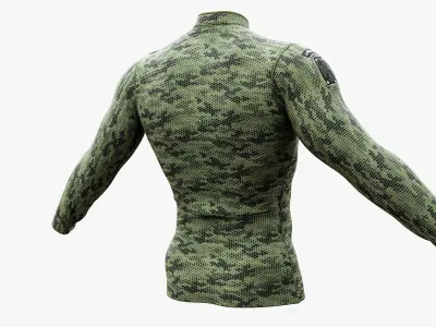 Military Shirt Low-poly 3D model