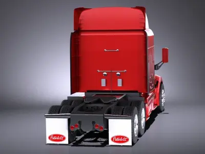 Peterbilt 579 semi truck 2017 VRAY 3D model