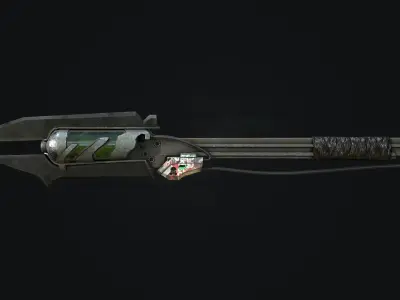 Toxic Spear-Axe Low-poly 3D model