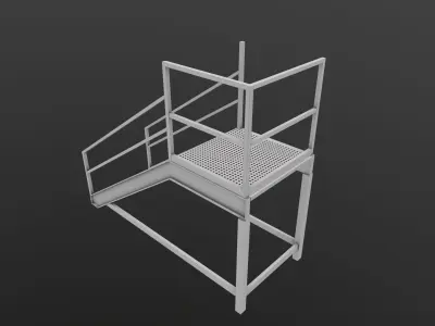 Stair 3d Model metal ladder 3D model