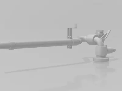 Fully funcional water cannon for rc tugboat models 3D print model
