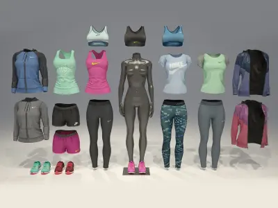  Female mannequin Nike pack 1 3D model 