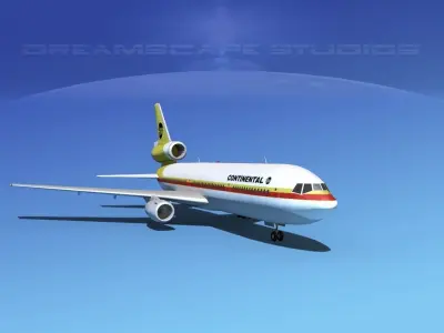 Douglas DC-10 Continental 1 3D model