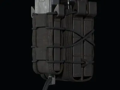 Military Magazine Pouch Low-poly 3D model