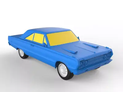 Plymouth Belvedere 1967 Classic Car 3D print model