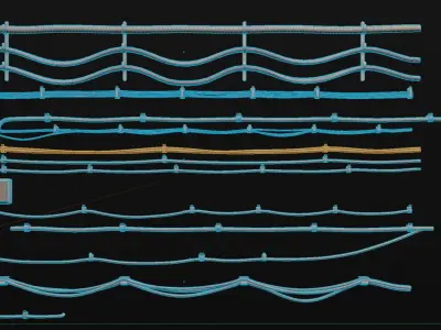 Tileable Cables Model Set  3D model