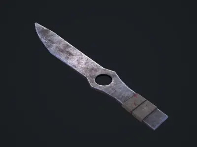 Throwing Knife Low-poly 3D model buy
