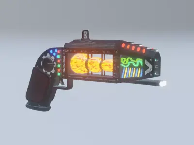 Anihilator cannon Low-poly 3D model